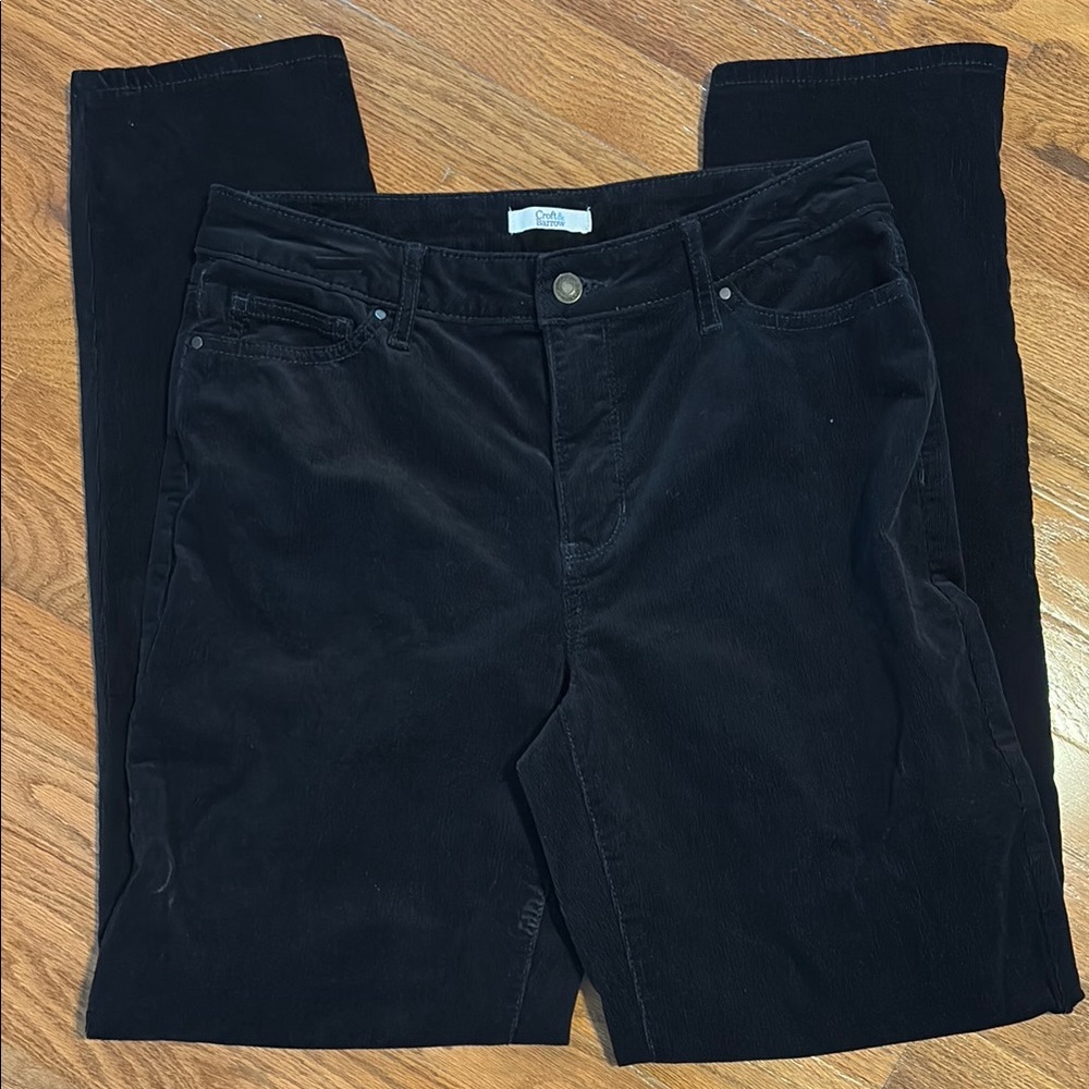 Corduroy straight leg pants